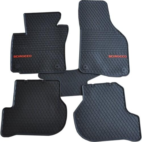 Free Ship Pads Wear Resistant Thick Latex Rubber Foot Waterproof Car Floor Mats for Volkswagen Scirocco