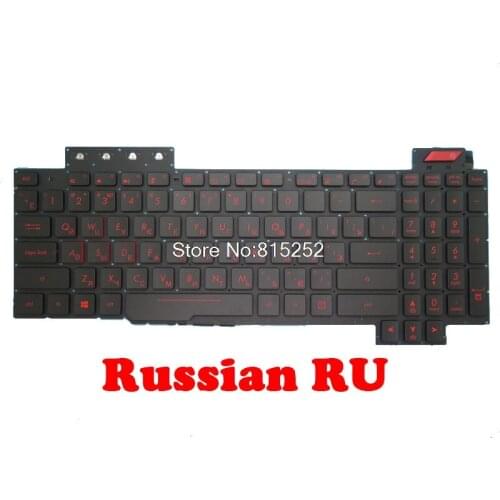 Laptop Keyboard For ASUS FX503V FX503VD FX503VM Black Without Frame With Backlit UK/France/Italian/Russian