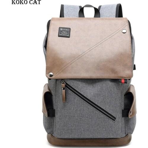 15.6inch Oxford Casual Laptop Backpack for Teenagers Boys Male Waterproof School Bags with USB Charging Mens Bag Pack Mochila
