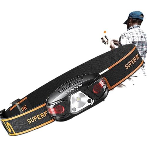 Fishing headlight glare sensor dedicated charging head mounted bright lights Yediao