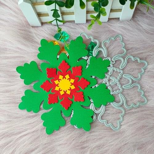 New Large snowflakes Metal Cutting Dies Decorative DIY Scrapbooking Steel Craft Die Cut Embossing Paper Cards Stencils