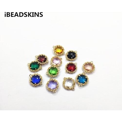 New arrival! 17x14mm 50pcs Crystal Round-shape charm/Connectors for Jewelry/Earring Accessories/Earring parts DIY