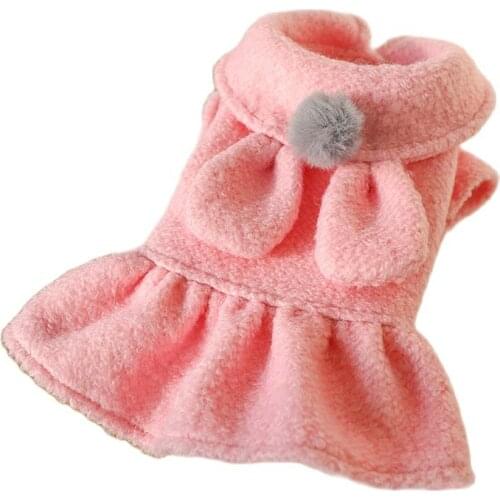 New Pink Dog Dress Autumn Princess Bunny Nose Cat Skirts Halloween Girl Costume for Dogs