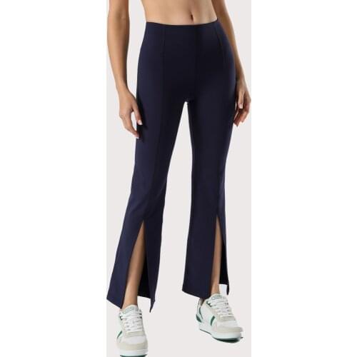 New Loose Sports Pants Flared Trousers Elastic Yoga Leggings Split Fork Workout Women Dancing Fitness Gym Running Sweatpants