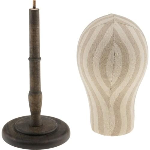 New Male/Female Canvas Mannequin Egg Head Wigs Hat Display Stand With Holder