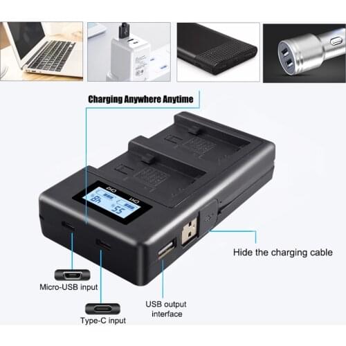 PALO LCD USB Charger NP-FV100 NP FV100 NPFV100 for SONY FDR-AX100E AX100E HDR XR550E XR350E CX550E CX350E