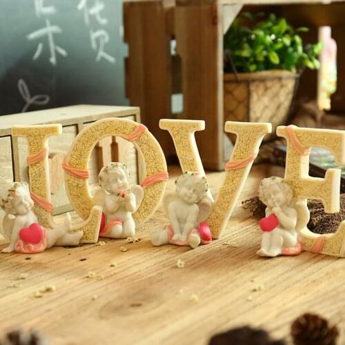 Pastoral Angel Letters Love Wedding Photographic Prop Studio Shooting Props Lovers Display Room Office Ornament Gift Character
