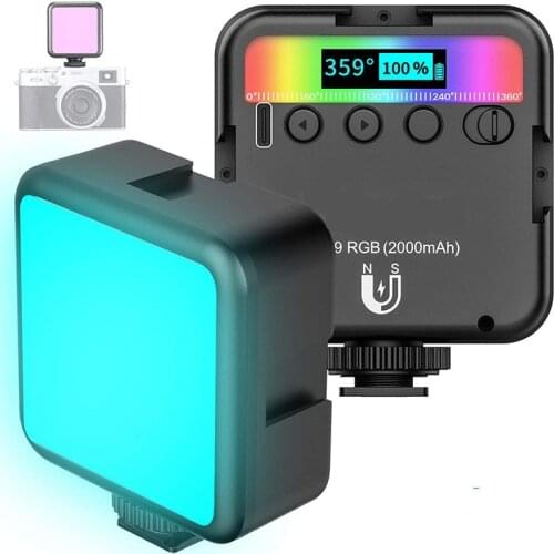Ulanzi VL49 Full Color RGB LED Video Light 2500K-9000K 800LUX Magnetic Mini Fill Light Extend 3 Cold Shoe 2000mAh Type-c Port
