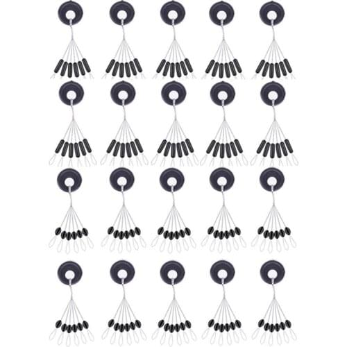 20Group 120pcs/set Resistance Space Beans Stopper Not To Hurt The Line Vertical Beans Fishing Tackle Accessories B347