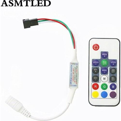 DC5-24V 358Kinds Effects 2048 Pixels 17Key RF DIY Dream Color LED Remote Controller For 5V 12V Pixel LED Strip / Modules / Panel
