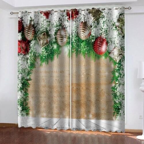 Luxury Blackout 3D Window Curtain For Living Room christmas curtains soundproof windproof curtains