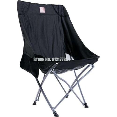 Outdoor folding chair backrest beach recliner lunch break moon chair self-driving tour ultra light leisure portable fishing stoo