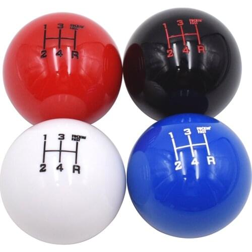 Universal M10X1.25 Thread 5 Speed Round Gear Shift Knob Shifter Lever Head