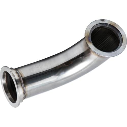Universal 90 Degree 2.5"ID V-band Flange Stainless Steel Elbow Adapter Downpipe
