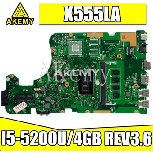 X555LD REV 3.6 X555LAB Motherboard For Asus X555LJ X555LB X555LA X555L Laptop Motherboard Mainboard Test Ok I5-5200U 4GB-RAM GM