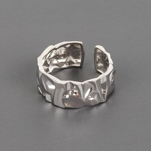 Korean Style Personality Irregular Distortion Female Open Ring Girlfriends Geometric Rings 2021 Trend Jewelry Wholesale