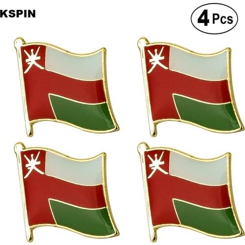 Oman Flag Pin Lapel Pin Badge Brooch Icons 4pcs