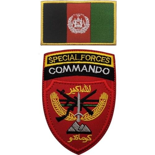 1 Pc 3D Embroidery Afghan US Special Commando Patch Military Combat Tactical Badge Backpack Hat Applique Garment Decoration DIY