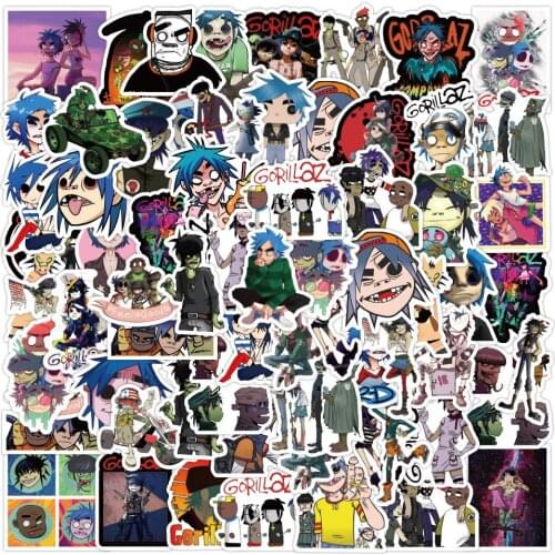 10/30/52pcs Gorillaz Music Band Graffiti Stickers For Kids Phone Laptop Luggage Notebook Guitar Waterproof Sticker Decals Toy