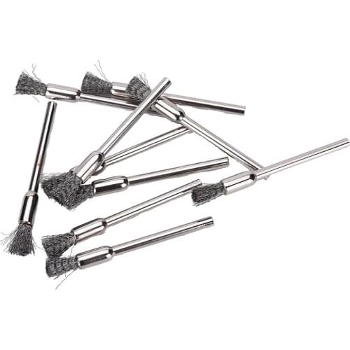 10pcs 5mm Brass Wire Wheel Brushes For Grinder Rotary Tool Dremel Accessories Metalworking