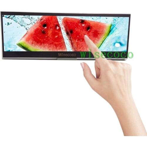 14 Inch 4K 3840*1100 IPS LCD Monitor Long Strip Fish Screen DC Earphone Embedded Adversting Display