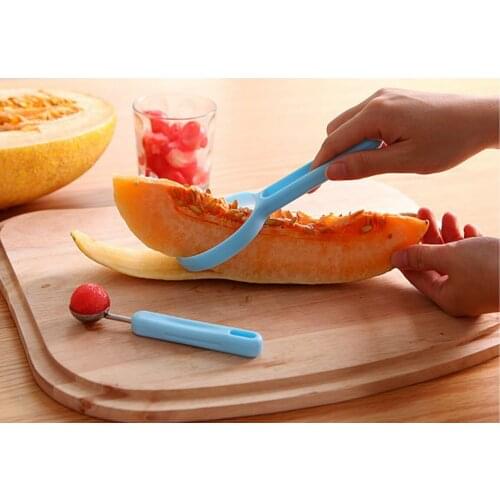 2pcs/set Melon Spoon Fruit Peeler Household Gadget Kitchen Tools Peeling Fruit Dig A Spoon Kitchen Accessories 5ZCF253