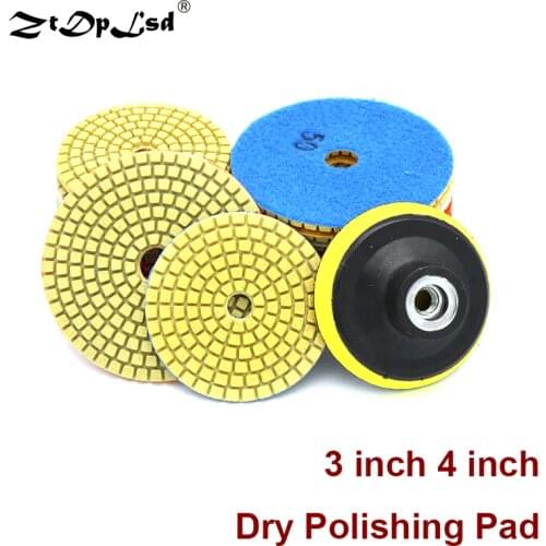 3/4 Inch 80/100mm Diamond Wet Dry Polishing Pad Resin Disc For Granite Marble Pads Dia Sanding Disc Polisher Concrete Stone Tool