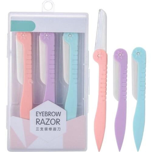 3pcs eyebrow razor shaper for cutting and precisely shaping facial hair trimmer 667D