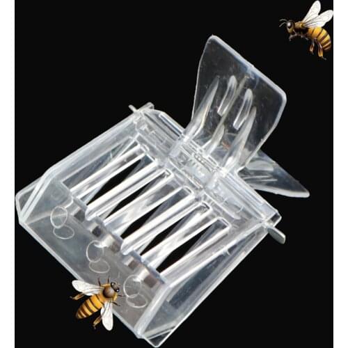 50pcs Beekeeping plastic queen king bee cell cage clip type rearing catcher box king isolation room bees tools cages equipment
