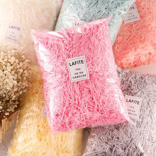 500g DIY Gift Box Colorful Shredded Crinkle Paper Raffia Candy Boxes Filling Material Tissue Party Wedding Marriage Home Decorat