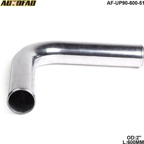 51mm 2"Aluminum Exhaust/Downpipe/Intercooler DIY Piping Pipe 90 Degree L: 600 mm For Honda Civic Type-R DC2 B16A AF-UP90-600-51
