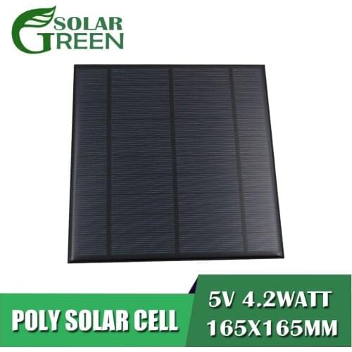 5V 840mA 4.2Watt 4.5W Solar Panel Standard Epoxy Polycrystalline Silicon DIY Battery Power Charge Module Mini Solar Cell toy