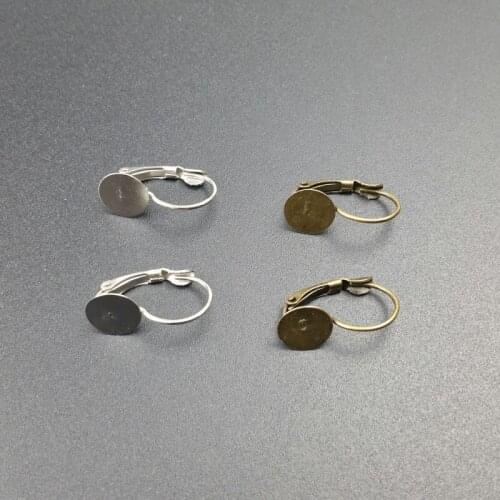 8mm disc 50pcs/lot Wholesale French Earring CLIP Ear Wires Earring DIY Findings