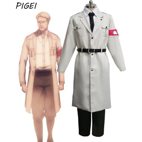Anime Shingeki No Kyojin Jacket Attack On Titan Scout Legion Cosplay White Uniforms Full Sets for Women Mens Halloween Party
