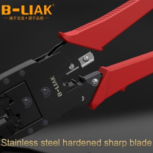 B-LIAKPortable Ethernet Network Cable Crimper Cutting Tools Kits Crimping Stripper Punch Down RJ45 RJ12 RJ11 Cat5 Cat6 8P/6P/4P