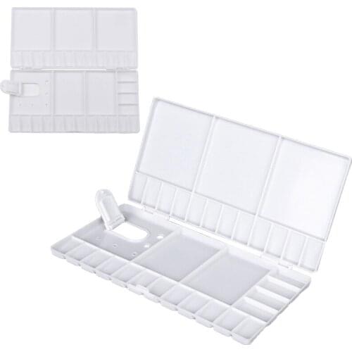 ELECOOL Large 33 Grids Art Paint Tray Nail Polish Mixing Plate Paint Oil Watercolor Pigment Palette Box Plastic Drawing Tools