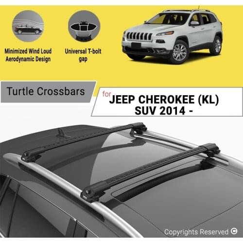 BARS FOR JEEP CHEROKEE (KL) SUV 2014 ON ALUMINUM ALLOY SIDEBARS CAR ROOF RACK LUGGAGE CARRIER CROSSBAR