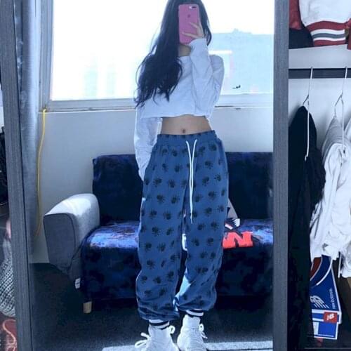 Womens Trousers Casual Sports Pants 2021 Summer New Octopus Full Print Leggings Pants Loose Hip Hop Overalls Women Sweatpants