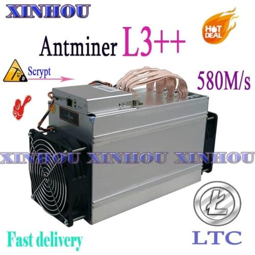 Used Antminer L3++ 580M Scrypt ASIC Chip Miner LTC Litecion Mining Machine More economical than S19 T19 S17 S9 Innosilicon A6 A9