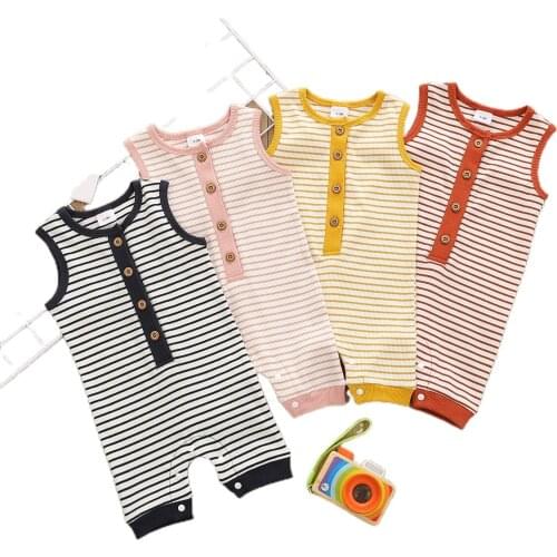 Summer Infant Baby Boys Girls Jumpsuit Overalls Playsuit Kids Clothes