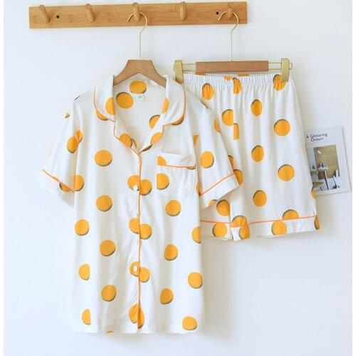 Fdfklak Summer 2PCS Woman Clothes Ladies Night Wear Sets Pyjamas Sleepwear Pijama Mujer 2021 New Knitted Cotton HOME Suit