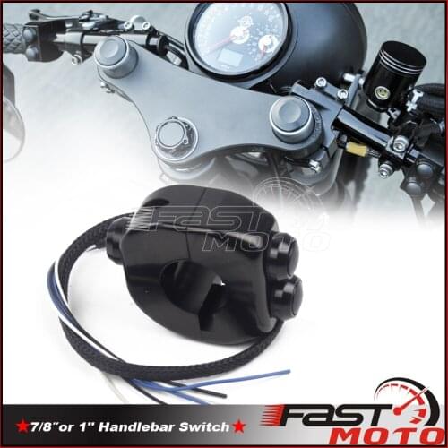 Motorbike Aluminum 7/8" 1in. Handlebar Switches Push Button M-Switch Head Light Turn Signal Horn Ignition Kill Switch Housing