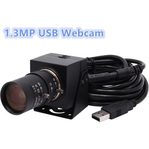 Low Light Webcam 1.3MP CS Varifocus lens Mini Box Case And Bracket USB Webcam for Linux Raspberry Pi Android Windows Mac
