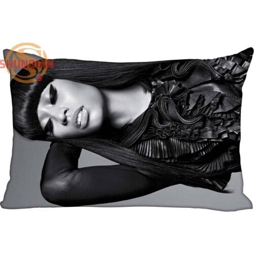 New Custom Nicki Minaj Pillowcase Zippered Rectangle Pillow Cover Cases Size 45X35cm,40x60cm,45X75cm,50X75cm(Two sides)