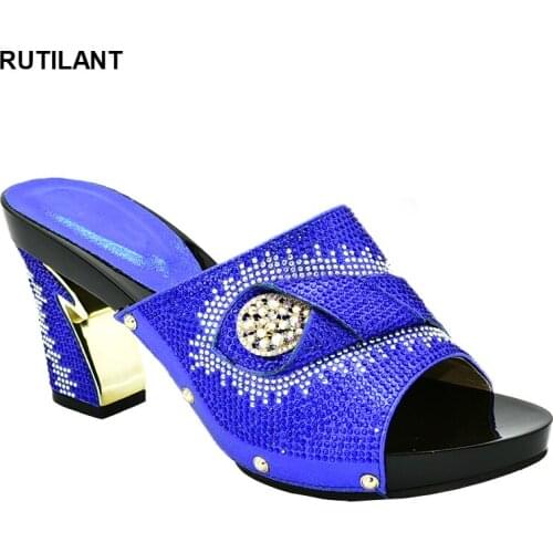 Latest High Heels Sandals Women Luxury Shoes Women Designers Italian Women Wedding Pumps African Party Pumps Sandales Femme 2019
