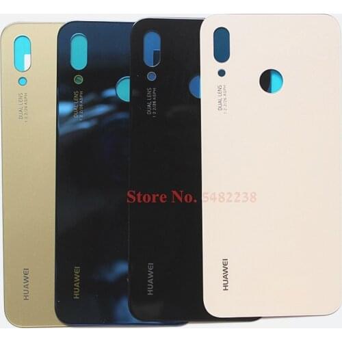 Original Glass Back Battery cover For Huawei Nova 3E ANE-AL00 Case Rear Housing Door Mobile phone Case shell Replacement parts