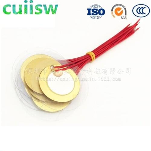 10 Pcs Piezoelectric Piezo Ceramic Wafer Plate Dia 35mm For Buzzer Loudspeaker