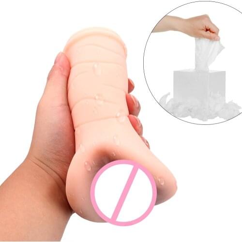 Realistic Vagina Sucking Cup Portable Sex Toys for Men Soft Silicone Male Masturbation Oral Sex Male Aircraft Cup Real Pussy