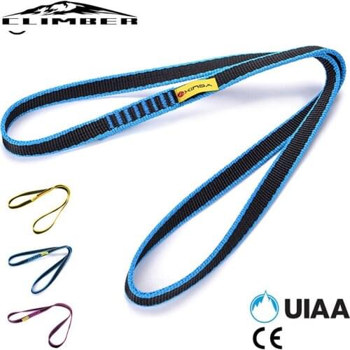 Escalada Professional Outdoor Rock Climbing Sling Belt long 60cm 150cm Width 16mm Thick 2.8mm High Strength Belts