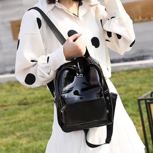 Korean Version Bright Skin Bags Transparent Exquisite Backpack Small Fresh All-match Woman Girl Bag High Quality New Bags